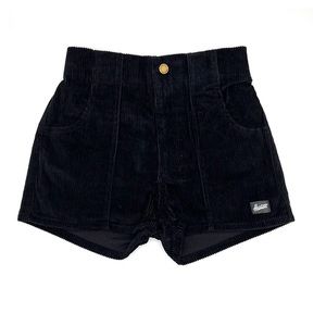 Hammies Womens Corduroy Shorts Black Cord Cords Retro 26 28 30 NEW BNWT NWT